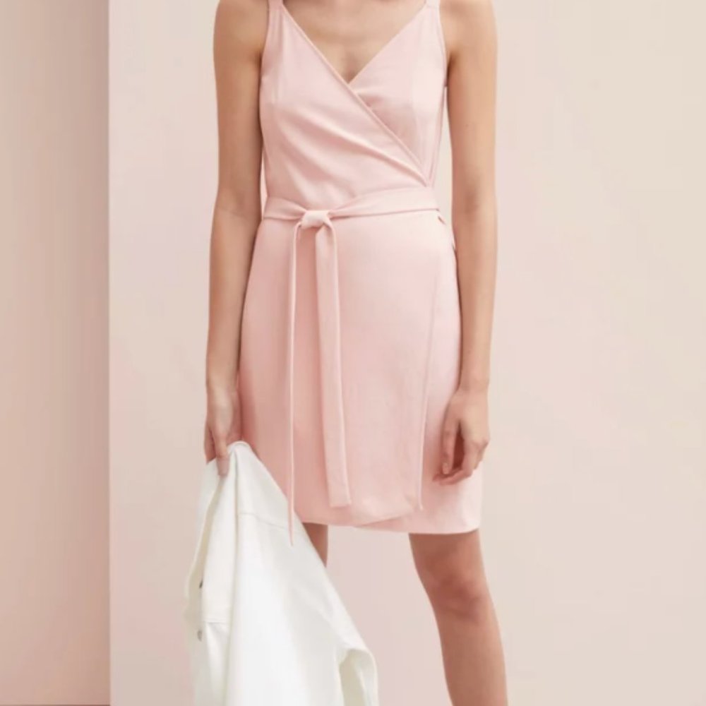 Everlane Japanese GoWeave Tank Mini Wrap Dress